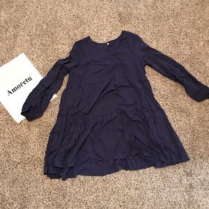 Long-sleeved Casual Navy Dress New With Tags!